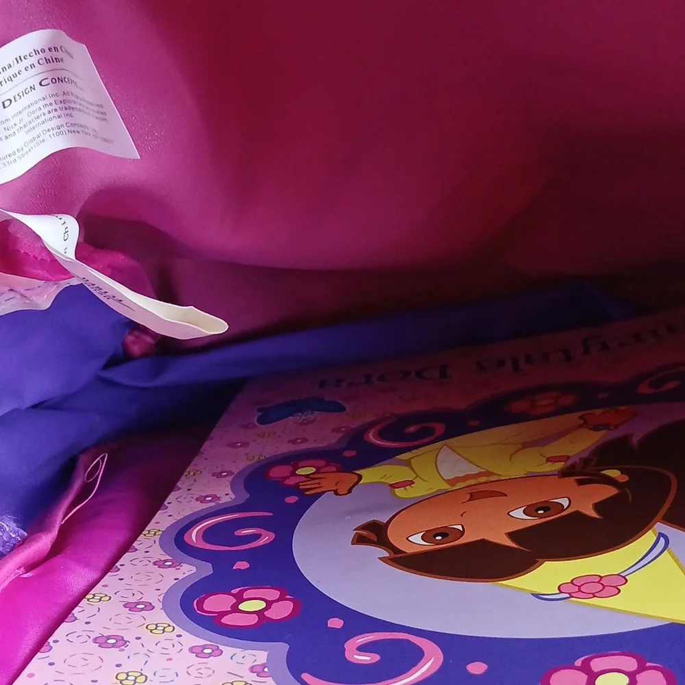 2006 Dora‎ the Explorer And Boots Purple Backpack With (2)Folders NWT